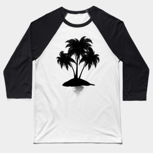 Small tropical island silhouette Baseball T-Shirt